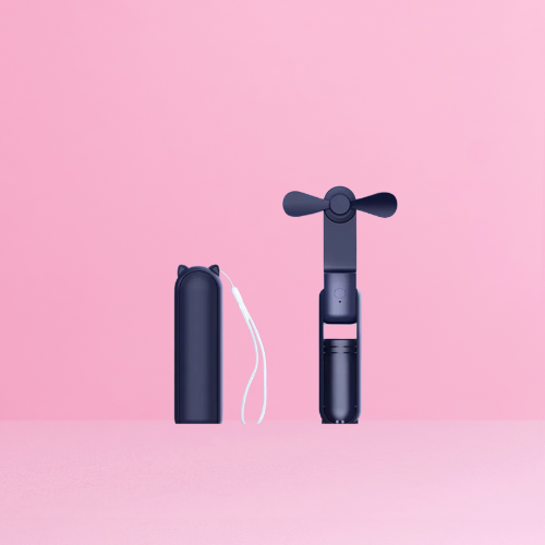 Pocket Makeup Fan – Foldable & Rechargeable