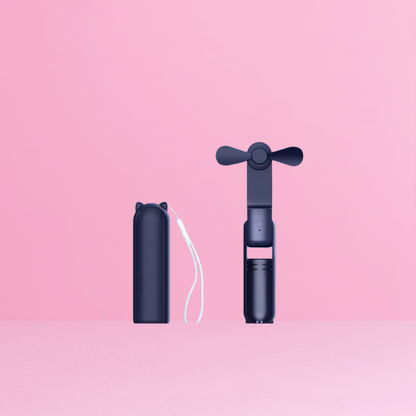 Pocket Makeup Fan – Foldable & Rechargeable