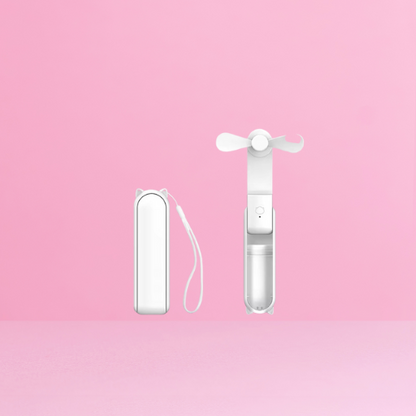 Pocket Makeup Fan – Foldable & Rechargeable